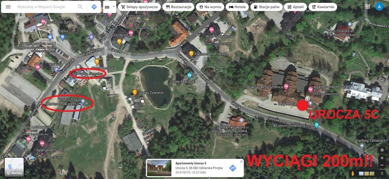 Apartament Urocza Przy Wyciagu Ski Arena ชกลาร์สกา ปอเรมบา ภายนอก รูปภาพ